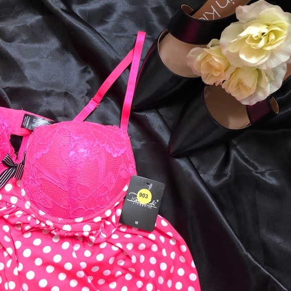 037 - Rene Rofe SEXY 2PC Lingerie Set Sz 6/8 M - Picture 5 of 10